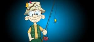 fishing kid illustration