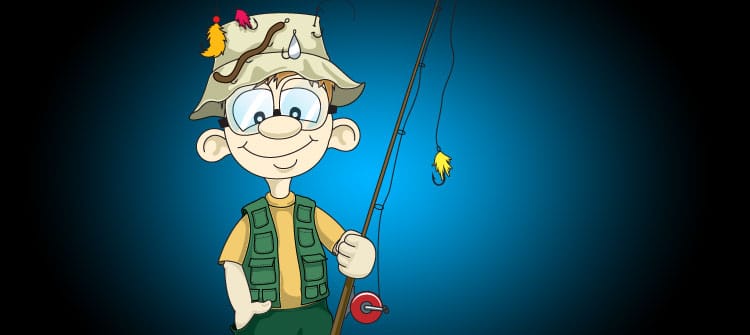 fishing kid illustration